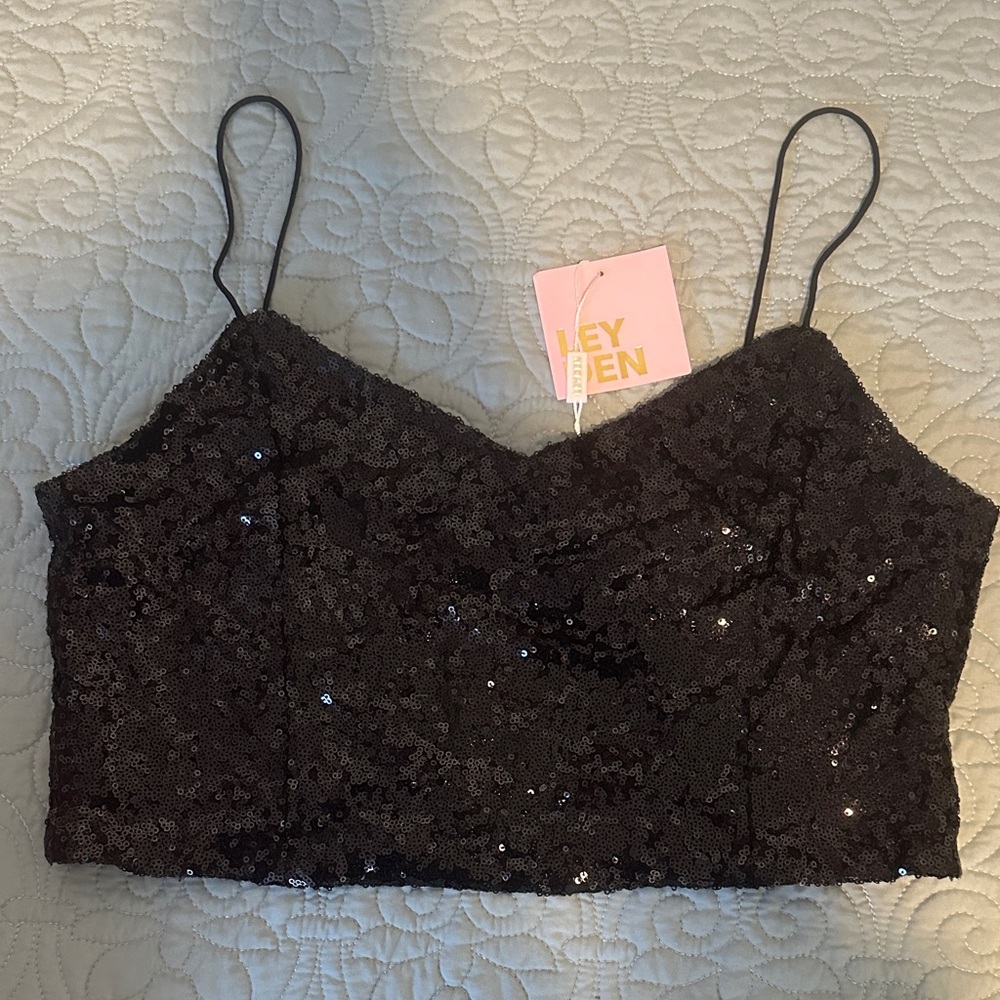Leyden Sparkling Black Camisole